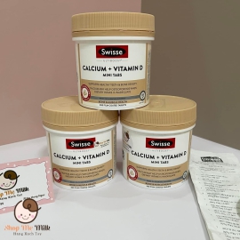 Canxi Swisse & Vitamin D Hữu cơ Úc 300viên (Date 2026) Hàng air xách tay