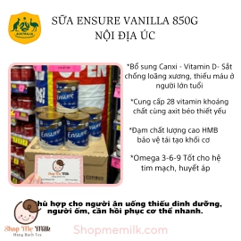 Sữa Ensure Vanilla Úc 850G (Nội địa Úc)