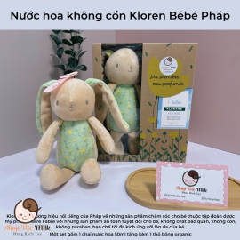 Nước hoa Pháp Klorane Bebe 50ml (Tặng kèm thỏ bông) Bé từ sơ sinh