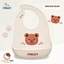 Yếm ăn dặm silicone Finley NK ( mẹ note hình gấu - thỏ vào ghi chú khi mua)