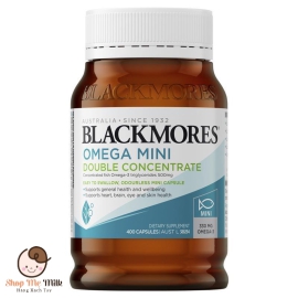 Dầu cá Blackmores Omega Mini Double Concentrate Úc 400 viên ( Đã khử mùi tanh)
