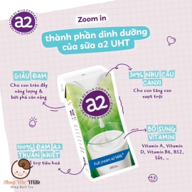 Sữa tươi A2 Nguyên Kem Full Cream Úc 200ml (24 hộp/thùng)