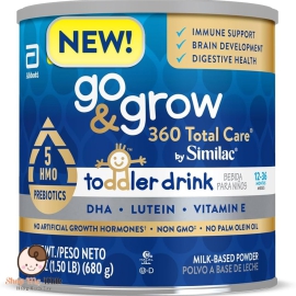 Sữa bột Similac Go & Grow NON-GMO Milk-Based Toddler Drink Powder With HMO 680g Mỹ cho bé từ 1+ ( Phát triển toàn diện - tăng đề kháng)