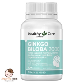Viên Uống Hỗ Trợ Trí Não Healthy Care Ginkgo Biloba 2000mg 100 Viên Của Úc