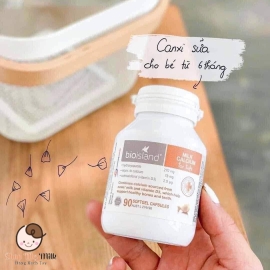 Canxi Bioisland - Milk Calcium for kids Canxi sữa của Úc cho bé từ 7 tháng ( Hộp 90 viên - Hàng Air)