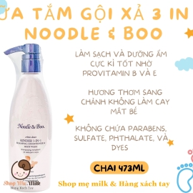 Sữa tắm Noodle & Boo Kinder 3in1 Mỹ 437ml cho bé từ 1 tuổi