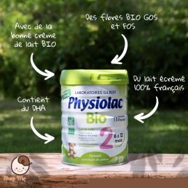 Sữa bột Physiolac Bio Số 2 của Pháp hộp 800g ( bé từ 6-12 tháng)