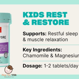 Viên nhai hỗ trợ giấc ngủ Swisse Kids Rest + Restore