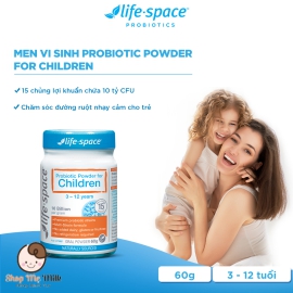 Men vi sinh cho trẻ từ 3 đến 12 tuổi Lifespace Probiotic Powder for Children