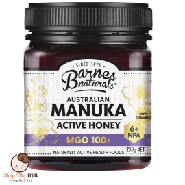 Mật Ong Barnes Naturals Australian Manuka Honey 250G Mgo 100+ nguyên chất 100% thiên nhiên