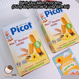 Bánh quy mềm Picot lúa mạch cho bé dị ứng đạm bò vị Vanilla
