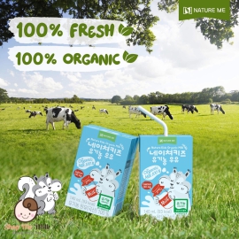 Sữa Tươi Hữu Cơ Nature Kids Organic Milk Nature Me Hàn Quốc 140ml