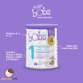 Sữa Dê BUBS Số 1 Úc 800G (trẻ từ 0-6 tháng)